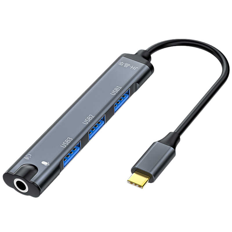 【小婷電腦】NC03 Type-C轉3.5mm音頻孔+USB2.0多功能轉換器 HUB 音效卡 3孔USB