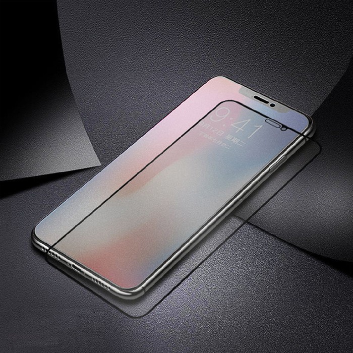 iPhone 12 Pro Max【霧面磨砂 黑邊滿版】鋼化玻璃貼