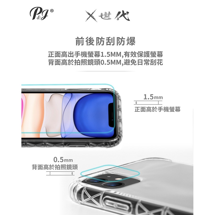 【P&J】X世代 軍規級防摔 iPhone 12 Pro Max 透明手機保護殼套