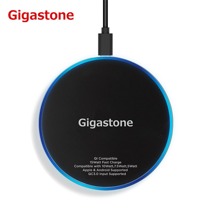 【Gigastone】QC3.0快充 15W無線充電盤 (GA-9700B)