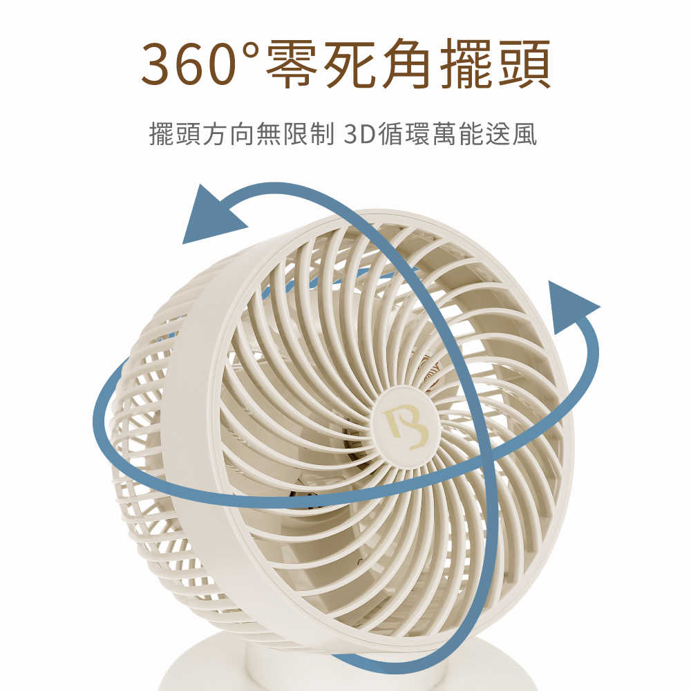 BAMOUSSE 巴慕斯 360度擺頭陀螺循環扇 BMS-GS2395
