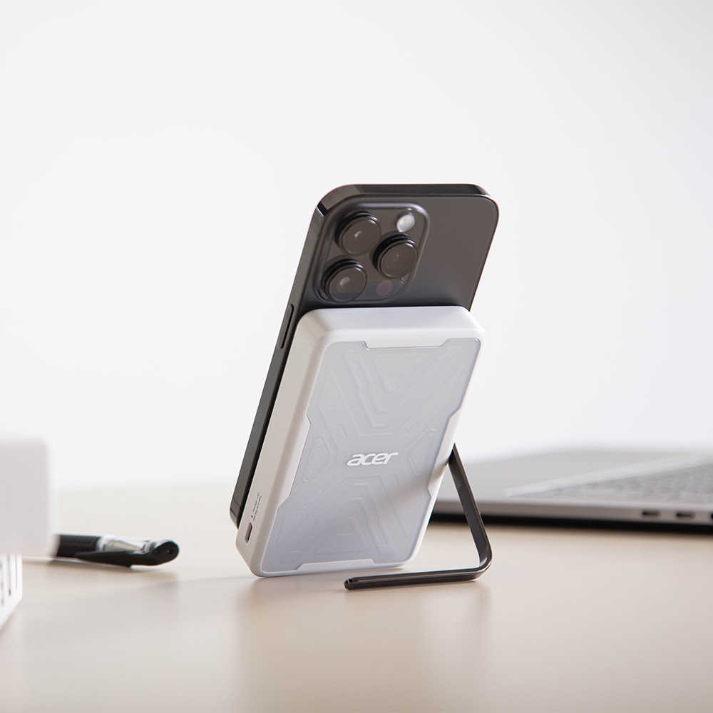 ACER 宏碁 10000mAh 20W 無線充側架行動電源 POT-545