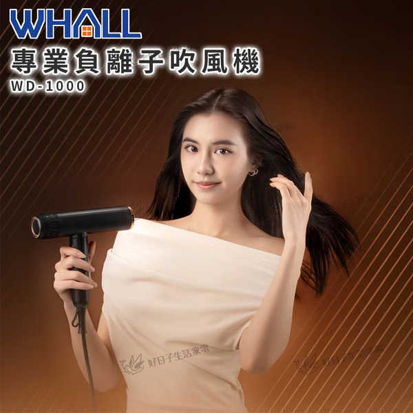 WHALL 專業負離子吹風機 WD-1000