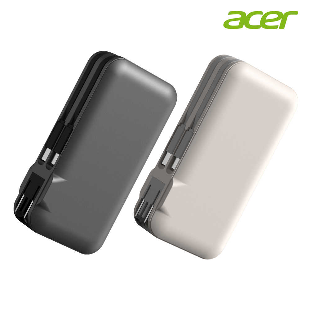 ACER 宏碁 10000mAh 20W 自帶雙線AC行動電源 POT-465