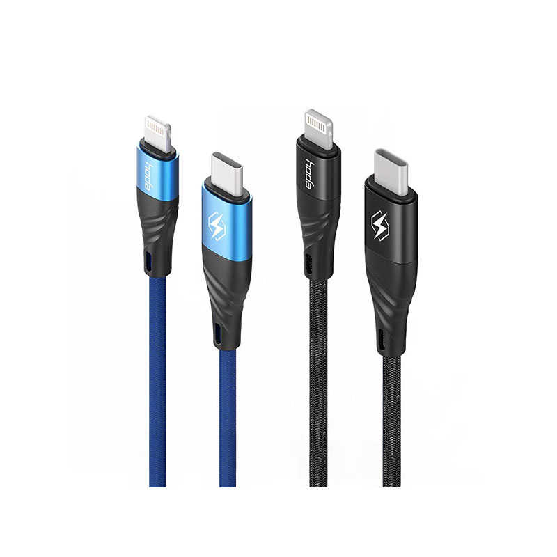 hoda® MFi【USB-C to Lightning PD】蘋果授權快速充電編織線材 30cm / 100cm