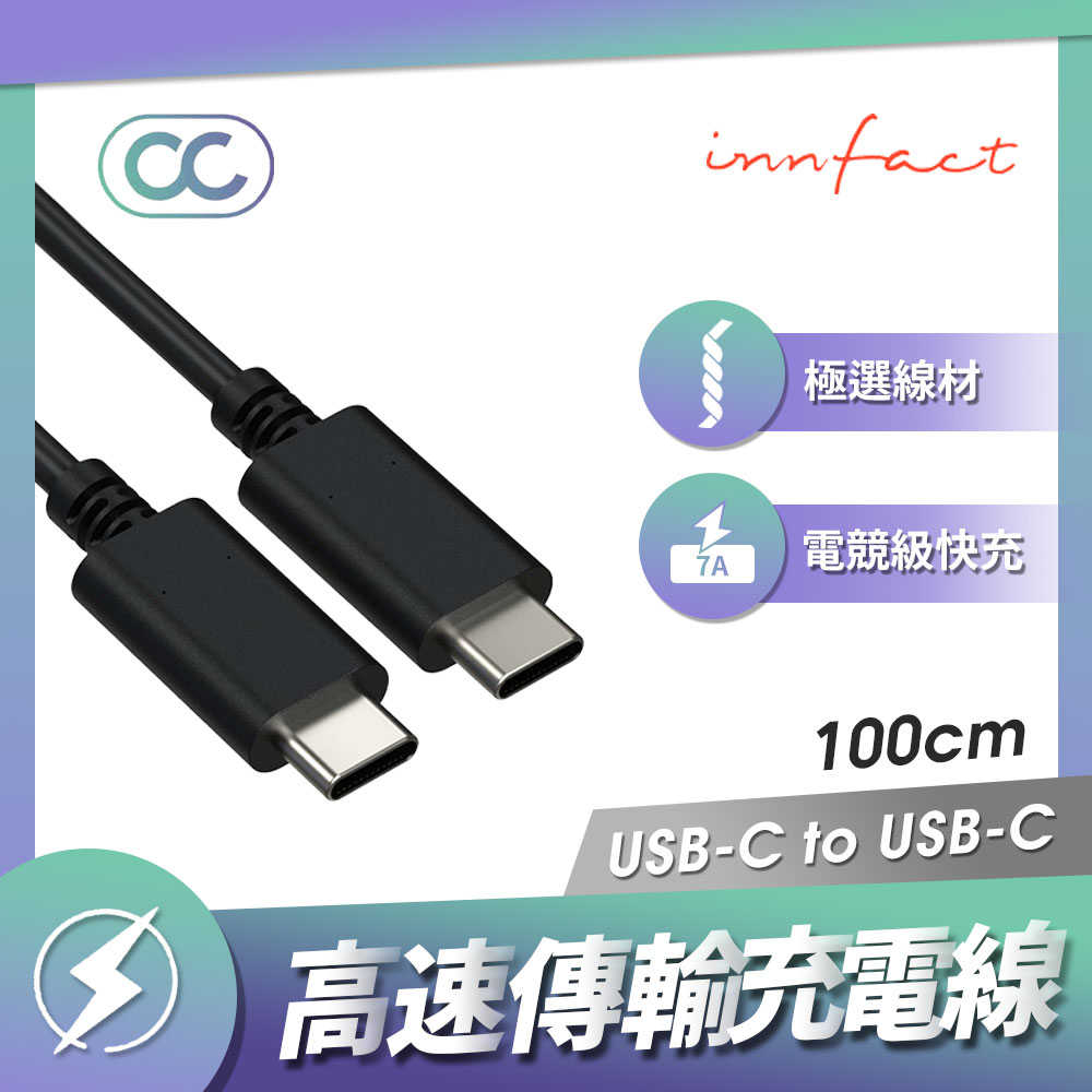 Innfact USB-C To USB-C OC 高速充電線