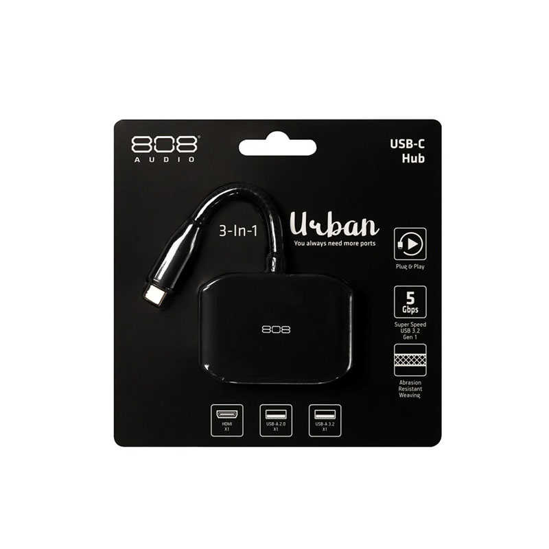 808 Audio-Urban 城市系列 三合一 TypeC HUB集線器(USB3.2/USB2.0/HDMI)