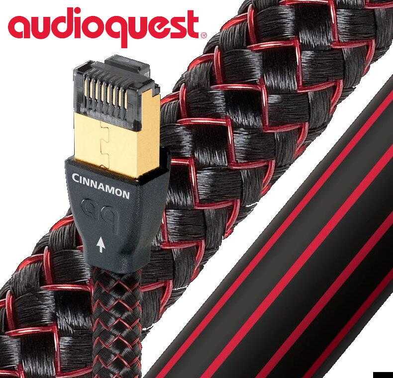 美國 Audioquest RJ/E Cinnamon Cat 6 Ethernet Cable 高速網路線 0.75M