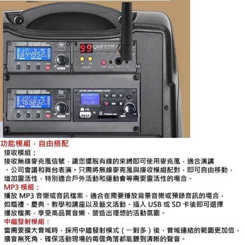 鈞釩音響~CHIAYO嘉友 STAGE MAN 150W雙頻道手提式無線混音擴音機.(附送拉桿包)