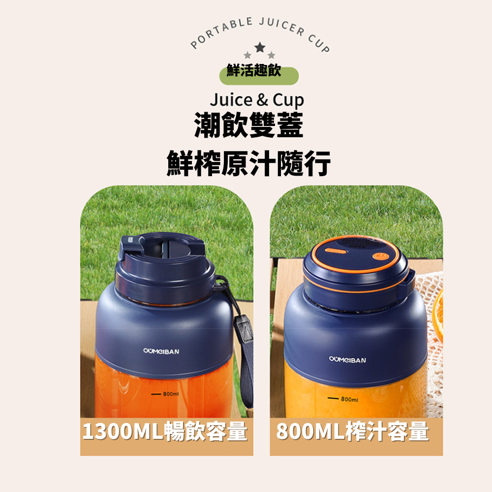 便攜果汁機 800ML 1300ML 大容量 多功能果汁機 電動果汁機 榨汁杯