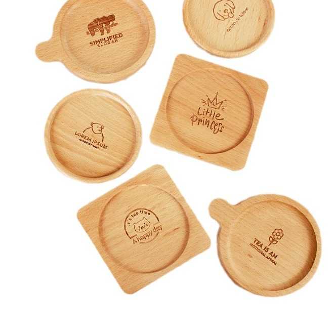 大尺寸杯墊 櫸木 胡桃木 雷射雕刻 客製化專屬杯墊 刻字 刻圖 隔熱墊 圓形杯墊 方形杯墊 日式杯墊 木製杯墊