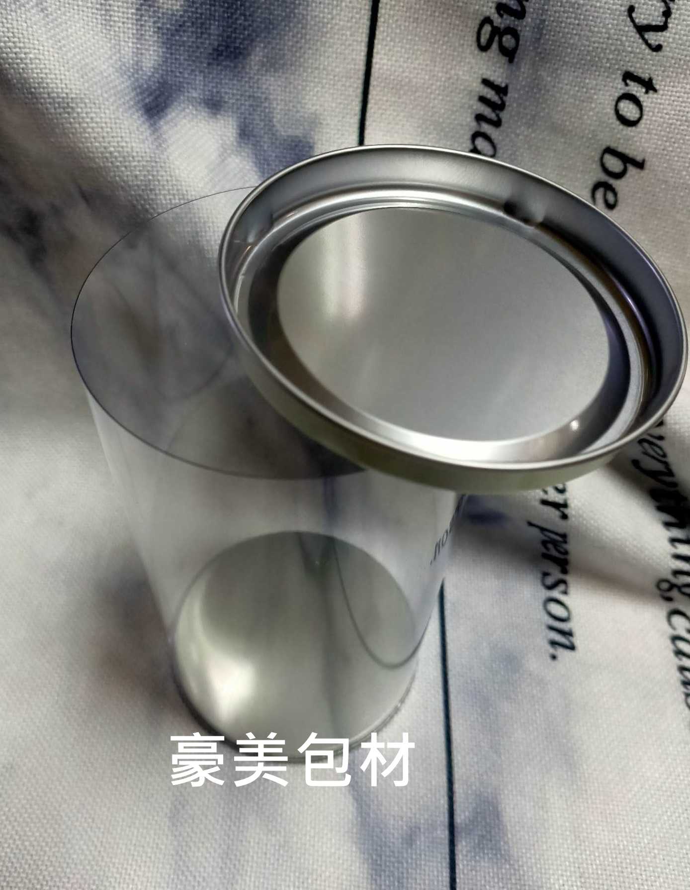 馬口鐵透明圓桶-尺寸:直徑8.3x高20cm-單支賣場-PVC圓筒、塑膠圓桶、乾燥花圓罐、禮品包裝罐、鐵蓋圓管、凹蓋圓桶