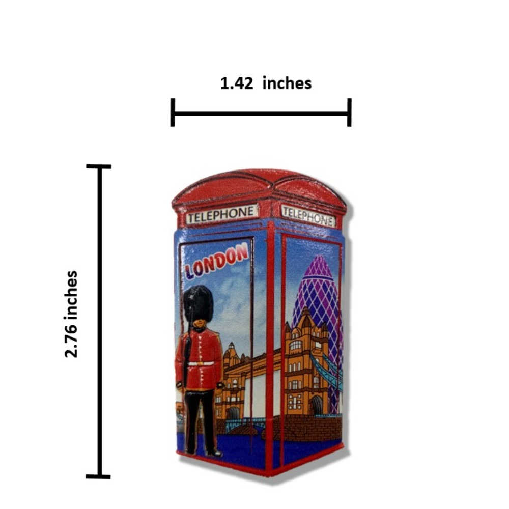 英國電話亭創意地標磁鐵+英國 白金漢宮 紅衛兵補丁【2件組】可愛磁鐵 卡通磁鐵 出國禮物 造型立體磁鐵鐵 紀念磁鐵 冰