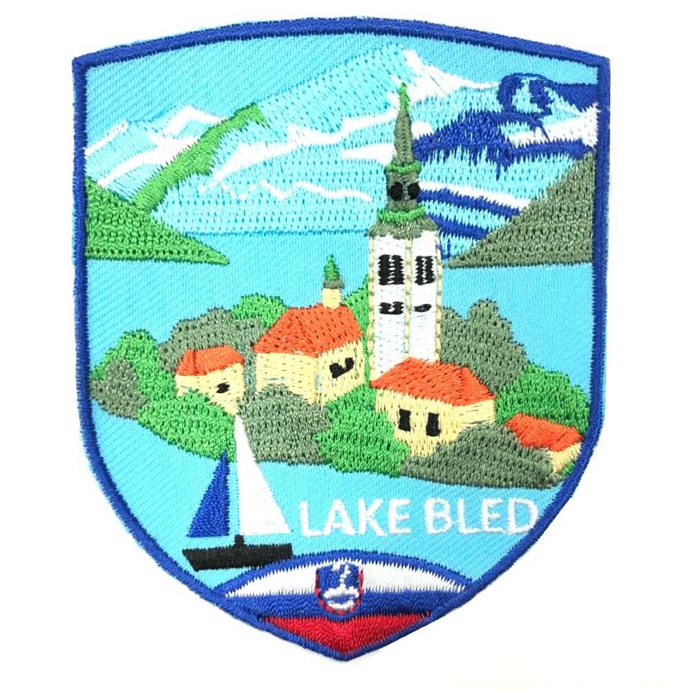 斯洛維尼亞  布萊德湖 背膠補丁布標 外套刺繡背膠補丁 袖標 布標 布貼 補丁 貼布繡 臂章