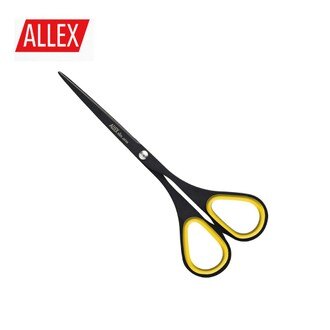 【ALLEX】Slim極細長刃不沾膠剪刀(大)140mm-黃 纖細造型，存放便利。