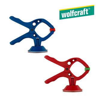 【Wolfcraft】迷你吸盤夾 -30mm -2入 3638100 開口:30mm