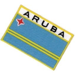 阿魯巴 Aruba 滿繡 布貼 國旗 肩章 3D 燙片貼 熨燙 熨斗貼布 衣服 補丁圖案3入