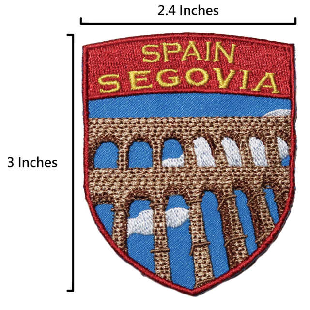 西班牙 塞哥維亞 徽章 刺繡布貼 徽章熨燙貼燙布貼 臂章燙 背膠刺繡徽章 胸章 立體繡貼 裝飾貼 繡片貼 燙布貼紙