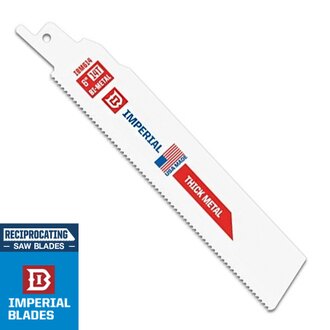 【美國硬派Imperial blades】軍刀鋸 加強寬版 6\"×14T(5入) 更直的金屬材料切割