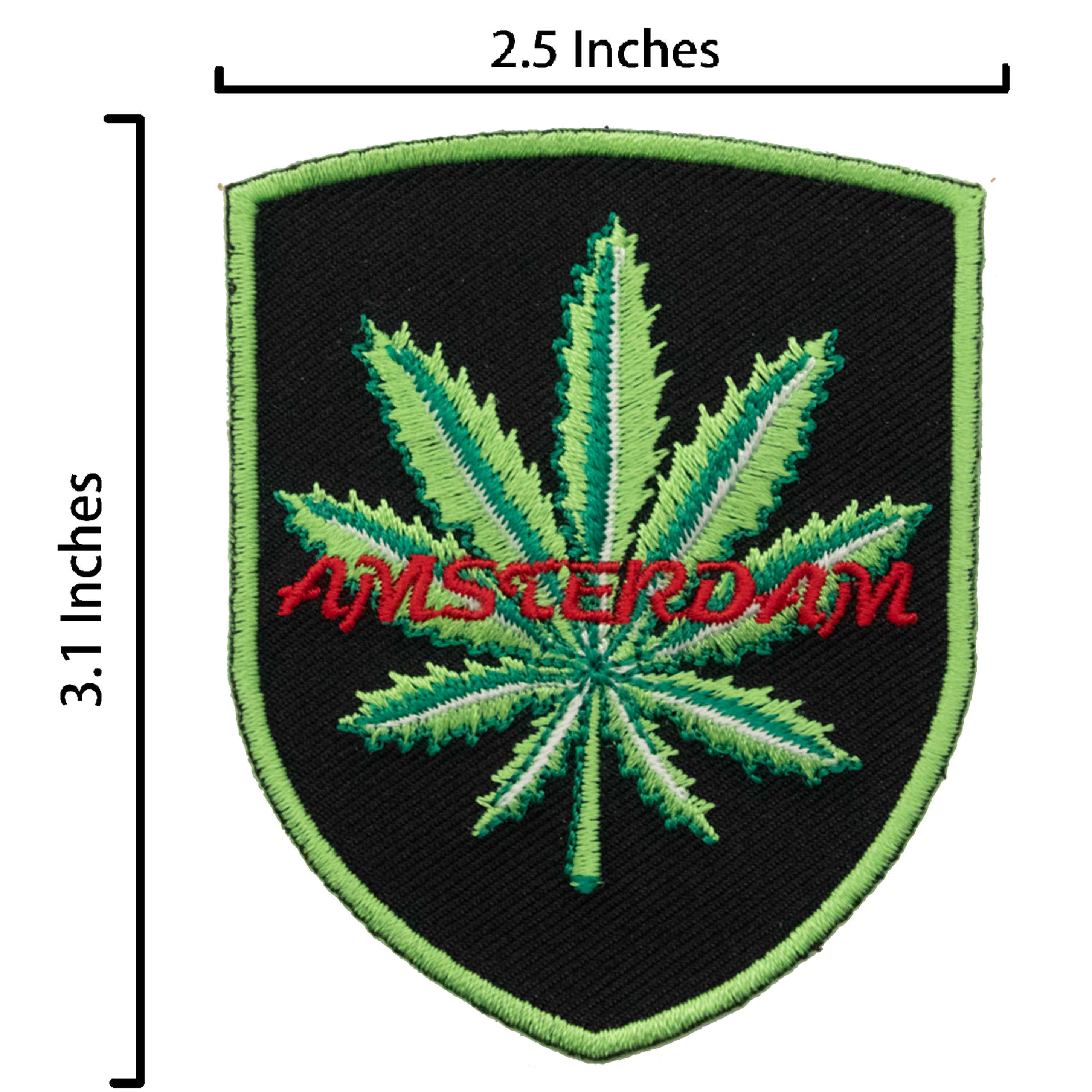 立體繡貼 三件組阿姆斯特丹大麻＋荷蘭國旗刺繡+國旗金屬別針 DIY胸臂章刺繡燙布貼