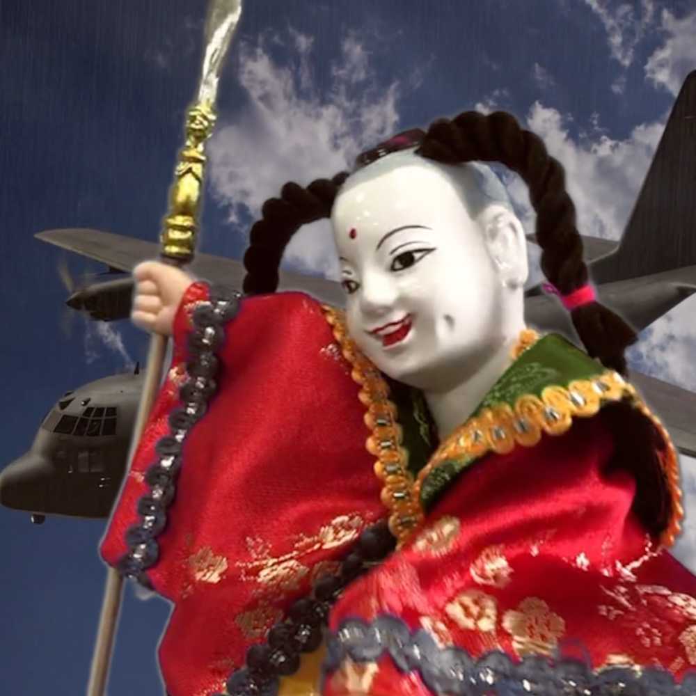 神魔 哪吒 三太子 廟口布袋戲 (送台灣愛心 國旗繡片貼 戲偶架) 民俗 雜 布偶 木偶 人偶 戲偶 手偶 玩偶 童玩