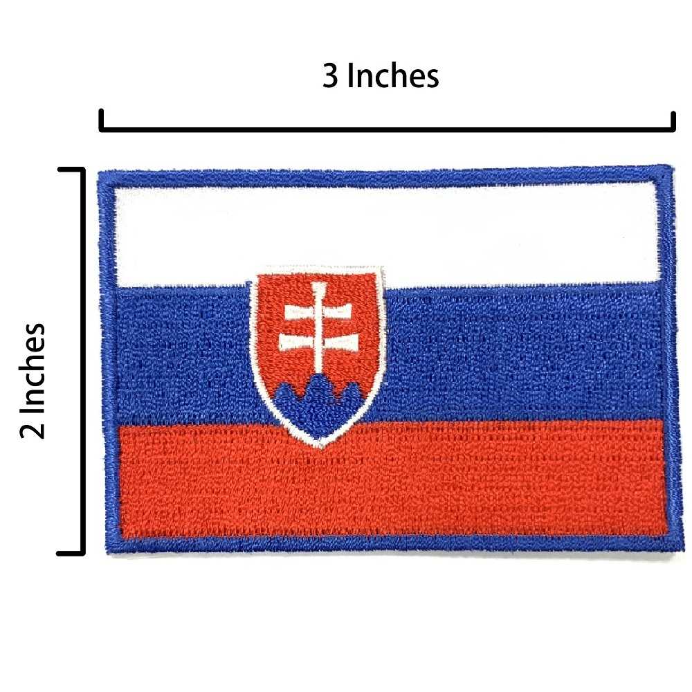 斯洛伐克 國旗 DIY 創意 Patch電繡刺繡背膠補丁 袖標  蜜月勝地布標 布貼 補丁 貼布繡 臂章