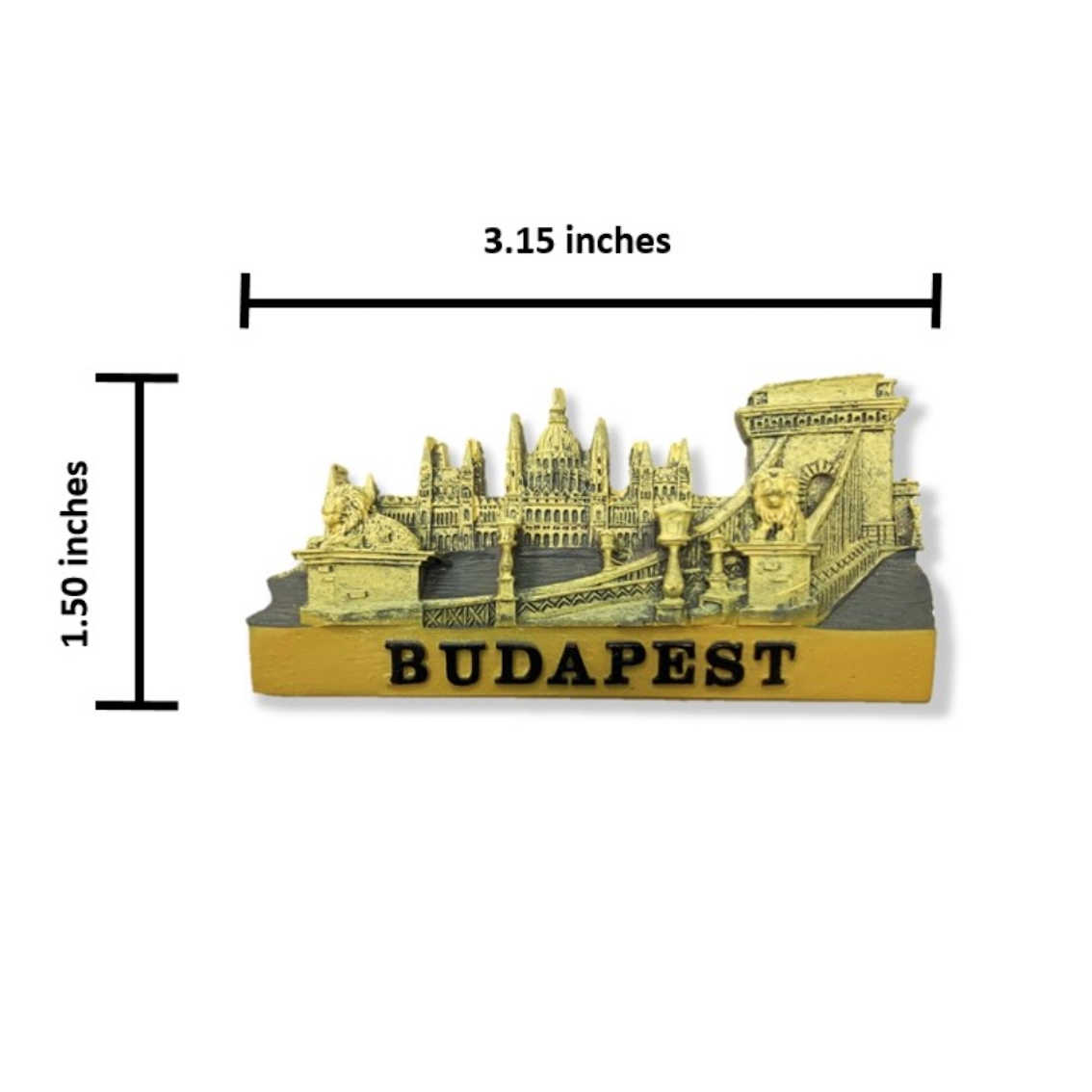 匈牙利金色布達佩斯磁性家居裝飾+匈牙利 布達佩斯肩章【2件組】吸鐵紀念品 補習班黑板磁鐵 磁性家居裝飾 造型磁鐵 冰箱貼