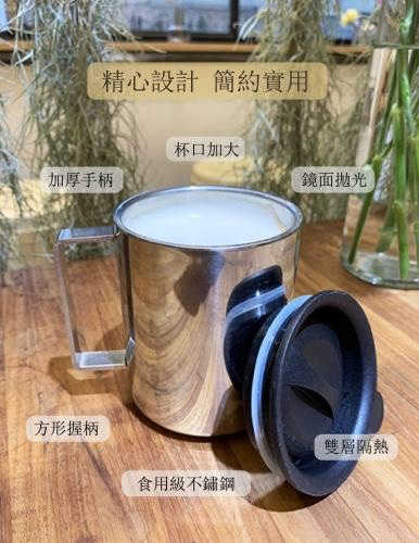 不銹鋼鋼杯 露營烤肉 露營杯 折疊把手雙層隔熱咖啡杯燒烤啤酒杯登山水杯 鋼杯 不鏽鋼杯組