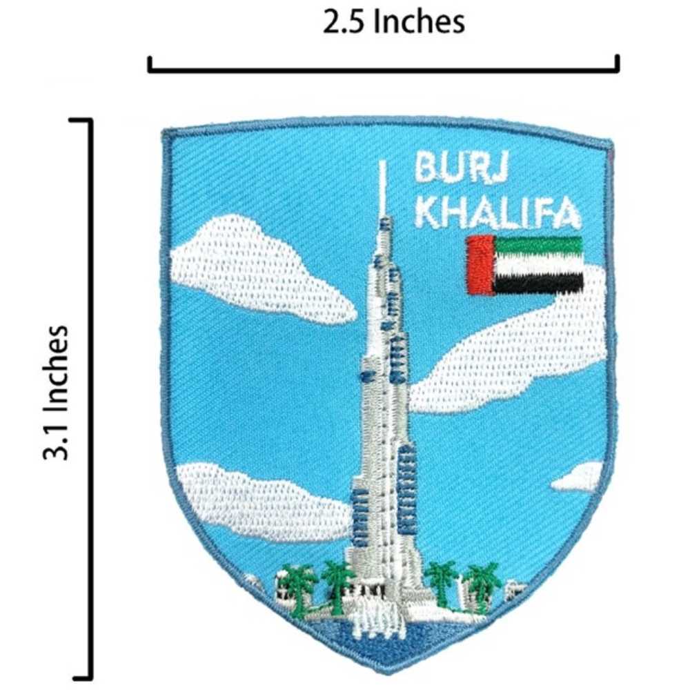 杜拜塔冰箱磁鐵+UAE 杜拜 哈利法塔皮夾徽章【2件組】特色地標 3D立體 冰箱貼 美式風格 創意貼