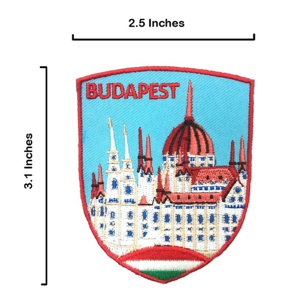 匈牙利 國會大廈 刺繡背膠補丁 袖標 布標 布貼 補丁 貼布繡 臂章 旅遊紀念品
