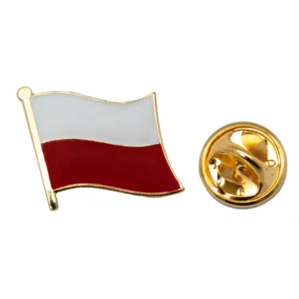 Poland 波蘭國旗 金屬徽章 紀念胸針 配飾 國旗胸徽 國家別針 遊行 時尚