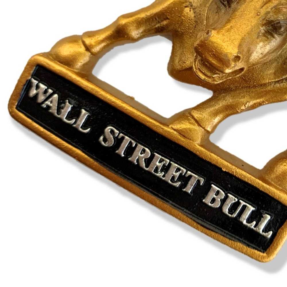 紐約華爾街銅牛Wall Street Bull冰箱磁鐵+華爾街銅牛布標【2件組】特色地標 3D立體 冰箱貼 美式風格 創