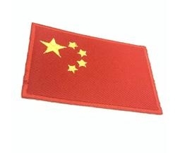 China 中華人民共和國 Flag Patch識別章 熨燙士氣章 電繡燙布貼紙 熨燙胸章 布標 熨斗背膠補丁1入