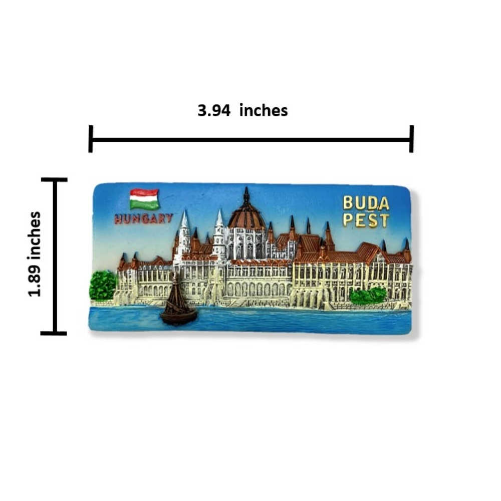 匈牙利布達佩斯國會大廈 PARLIAMENT特色地標磁鐵+布達佩斯 多瑙河背包貼【2件組】伴手禮物 出國紀念磁鐵 回憶