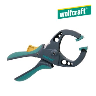 【Wolfcraft】棘輪C型快速夾 -50mm 3632000 人體工學防滑握柄