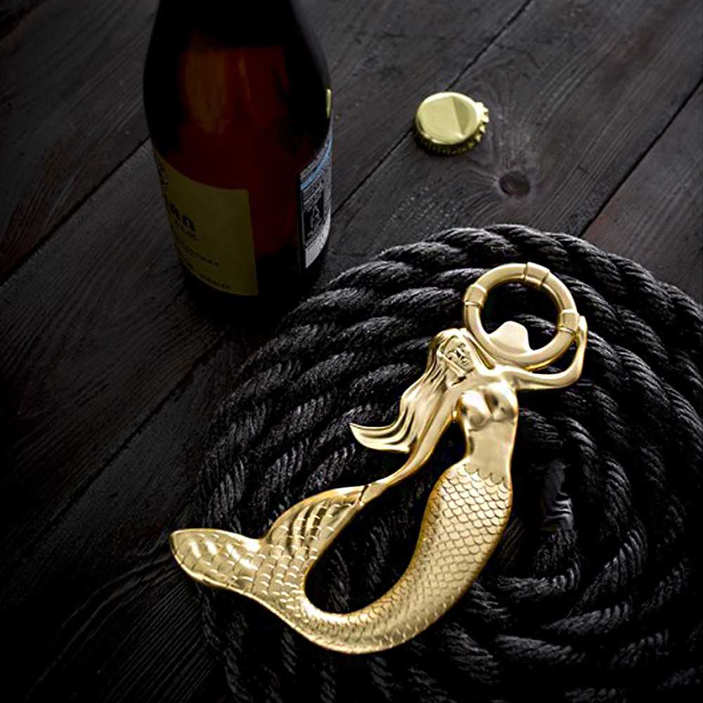 【Gentlemen\u0027s Hardware】金色人魚造型開瓶器 黃銅塗層、金屬