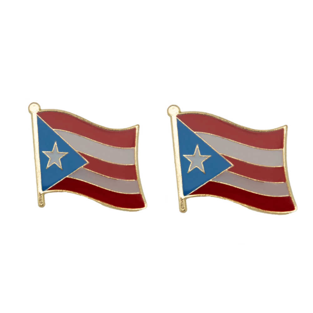 Puerto Rico 波多黎各國旗金屬胸針 國家胸徽 西裝 紀念飾品 紀念胸徽 國旗飾品 選舉