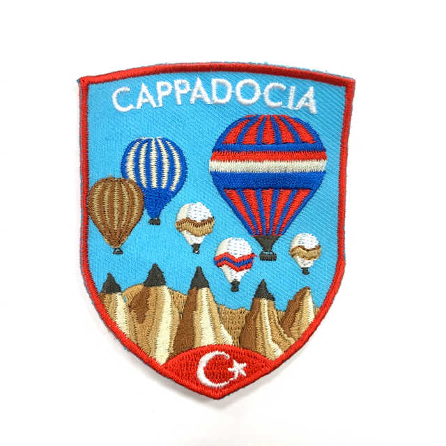 土耳其 卡帕多奇亞 熱氣球 旅遊 PATCH 刺繡背膠補丁 袖標 INS打卡地標 布標 布貼 補丁 貼布繡 臂章