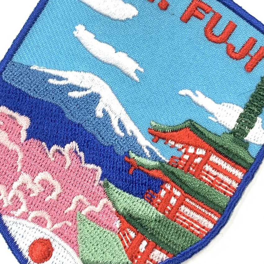 日本富士山風景 刺繡布章 貼布 布標 燙貼 徽章 肩章 識別章 INS打卡地標 背包貼