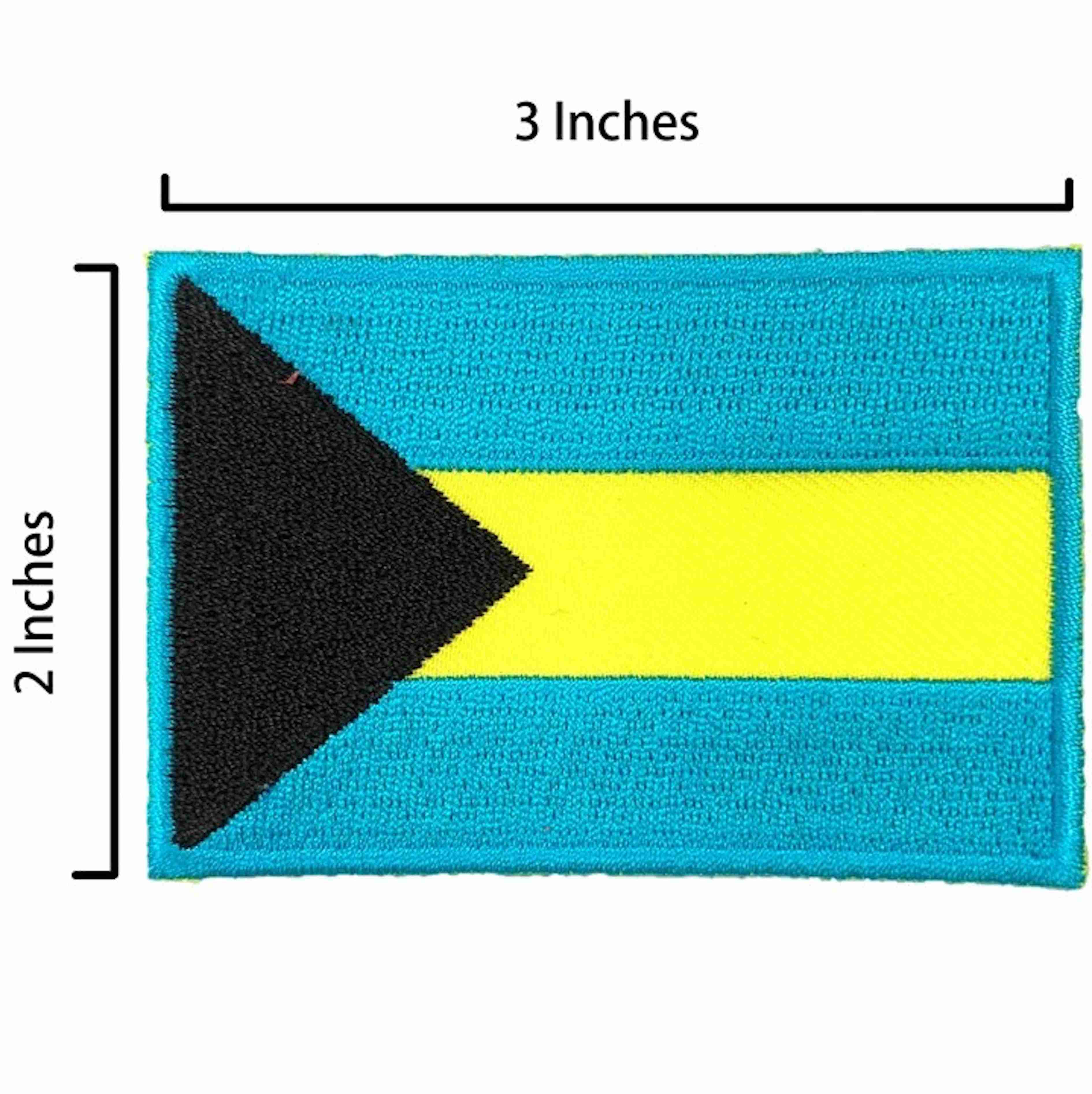 巴哈馬國旗 地標背膠刺繡布章 貼布 布標 燙貼 徽章 肩章 識別章 背包貼