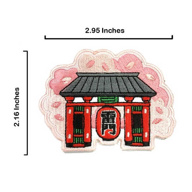 日本Q版-雷門 皮夾 皮包 手機 刺繡貼布 電繡貼 背膠補丁 外套電繡徽章 胸章 立體繡貼 裝飾貼 繡片貼 燙布貼紙