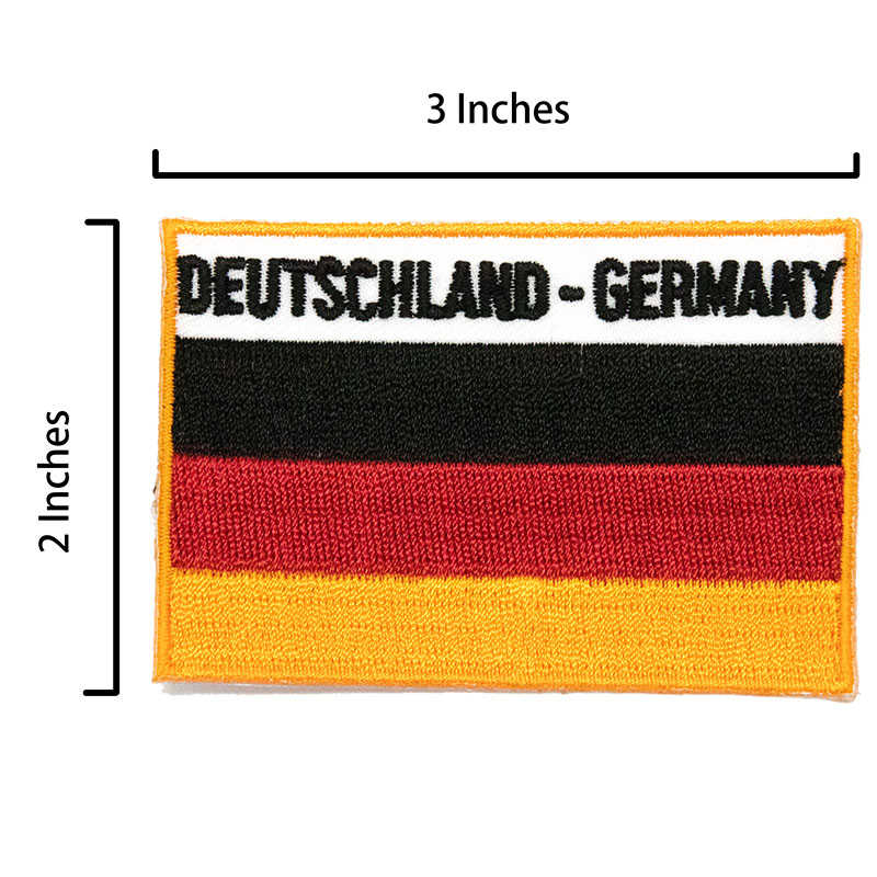 DIY外套背包刺繡補丁 三件組慕尼黑地標＋德國國旗刺繡+金屬徽章 布貼 熨斗貼 熨燙 補丁圖案