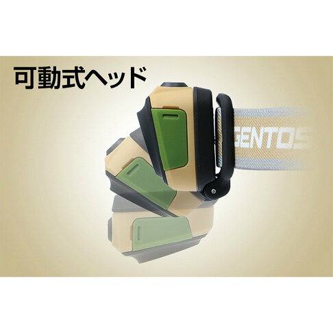 【Gentos】CP四季配色輕便型頭燈 秋 棕色- USB充電 260流明 IPX4 CP-260RAB 1公尺防摔測試