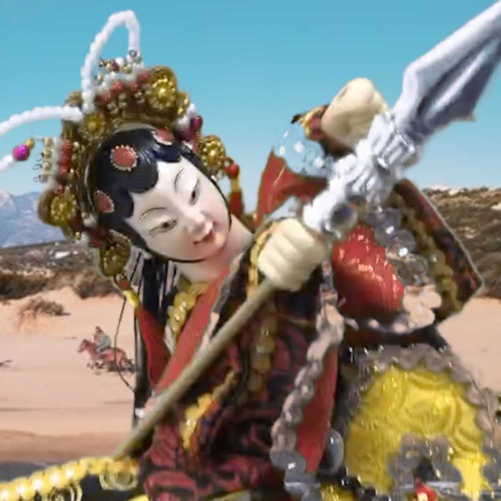 花木蘭 電視布袋戲 (送Taiwan熨燙補丁貼 戲偶架) 早期 武旦 布偶 木偶 人偶 戲偶 手偶 玩偶 童玩 玩具