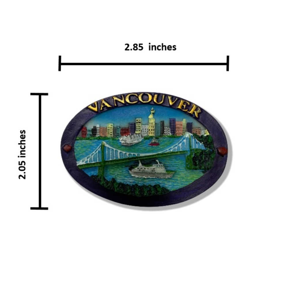 加拿大溫哥華 弗雷澤河Fraser River特色地標磁鐵+加拿大 聖若瑟聖堂補丁【2件組】大門磁鐵 冰箱磁 彩色磁鐵