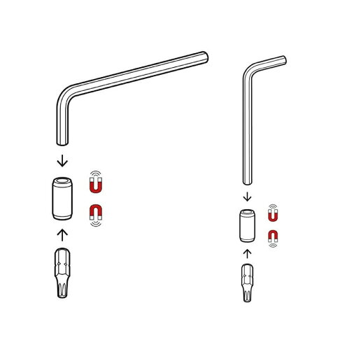 【PB SWISS TOOLS】腳踏車工具組CBB -紅色 PB-470.RED CBB 可連結L型六角板手及起子頭