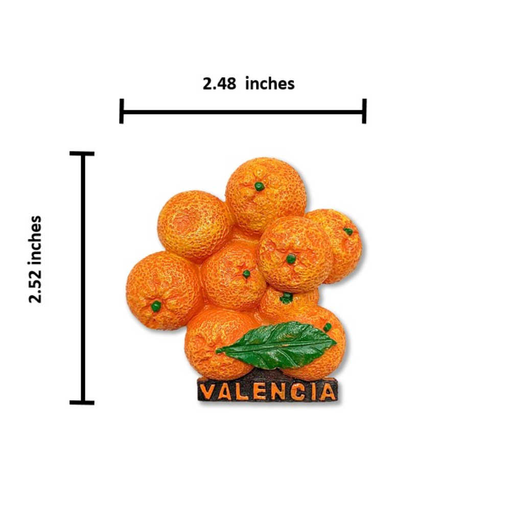 西班牙瓦倫西亞橘子立體冰箱貼+西班牙 科爾多瓦主教座堂 繡片貼【2件組】旅遊磁鐵 紀念磁鐵 出國禮物磁鐵