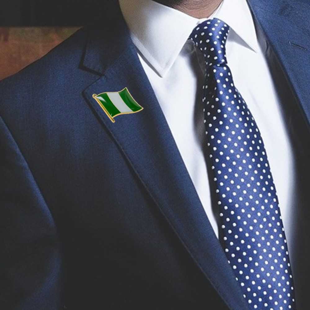 NIGERIA  奈及利亞 國旗 徽章 別針 國旗配飾 紀念徽章 國慶 辨識 造型 時尚