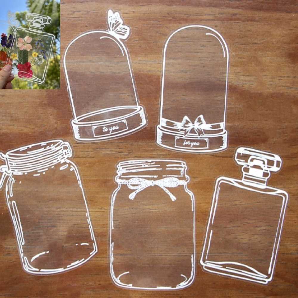 【A-ONE】DIY透明書籤 玻璃瓶壓花 壓花貼紙 透明防水書籤 永生花 乾花材料包 花藝材料包 真花植物標本書籤