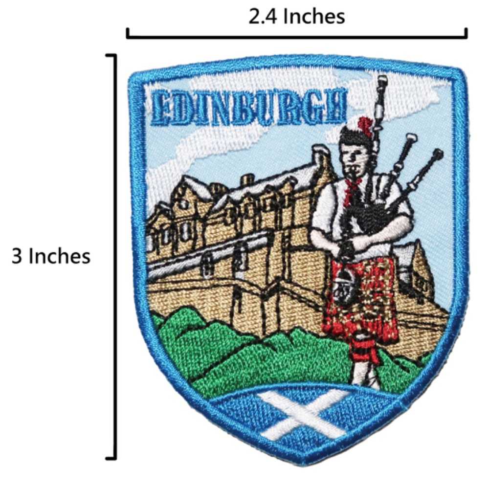 英國 蘇格蘭笛冰箱磁鐵+英國 愛丁堡 蘇格蘭笛 蘇格蘭裙袖標【2件組】伴手禮物 出國紀念磁鐵 回憶磁鐵 冰箱磁貼 造型磁